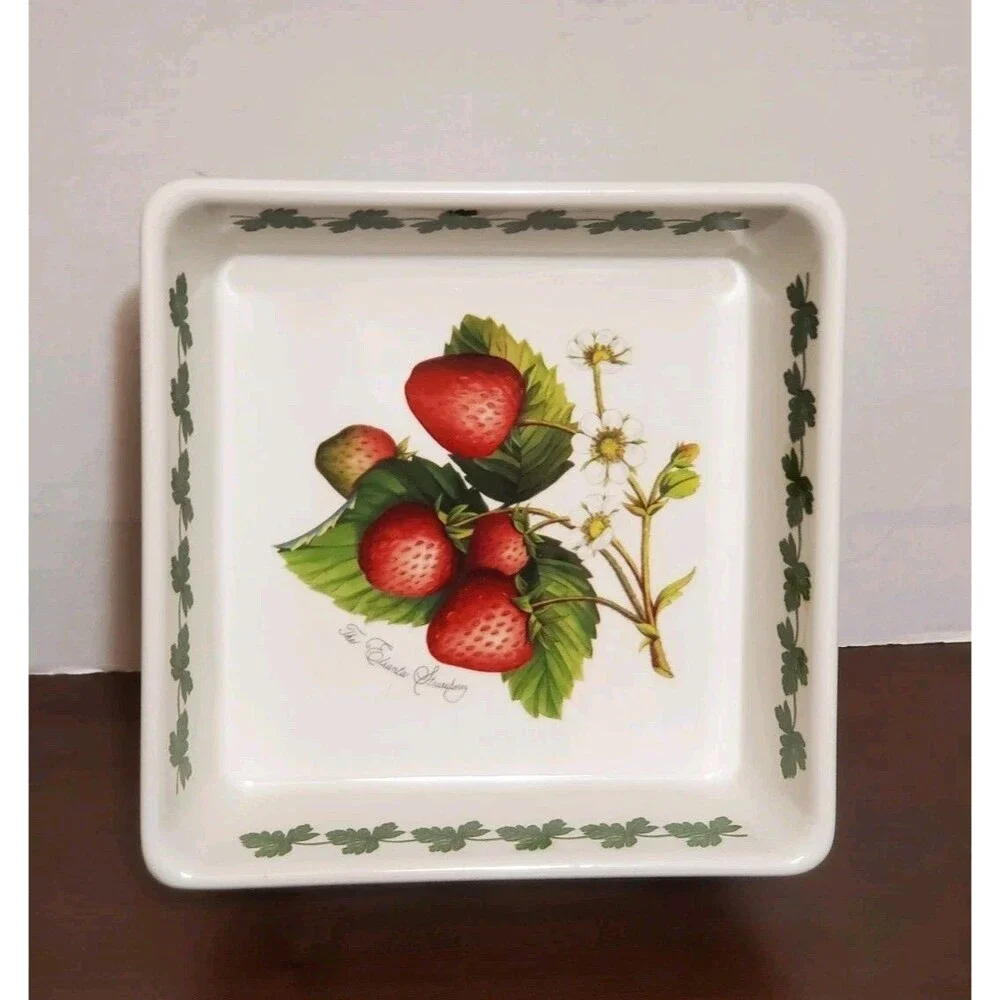 Portmeirion Strawberry Fair Square Baker Dish 9.75